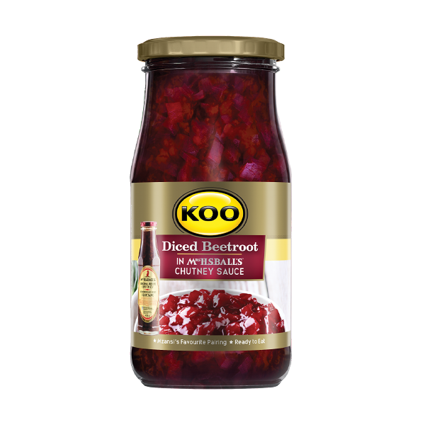 Koo Diced Beetroot In Mrs H.S. Balls Chutney Sauce