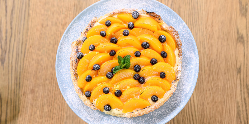 KOO Peach Slices and Blueberry Tart